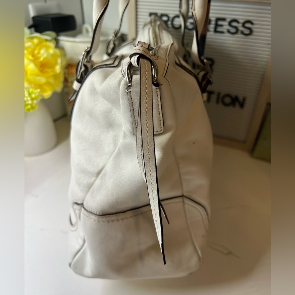 Coach Hampton F13811 | White Leather Satchel Bag | Bag Only | See Photos - Picture 3 of 16